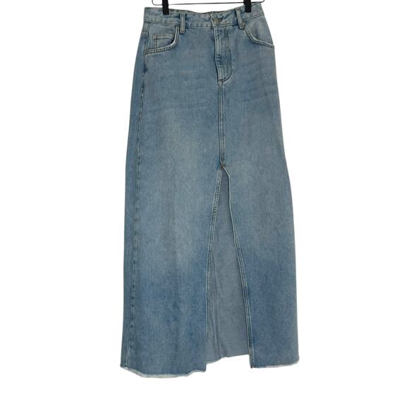 Anthropologie Pilcro Madi Denim Skirt Blue 2 - Picture 2 of 6